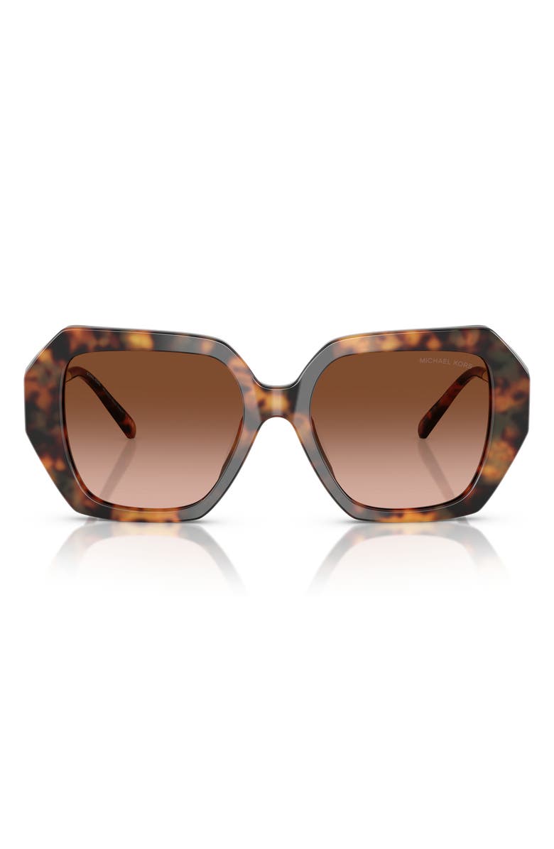 Michael Kors 54mm Gradient Square Sunglasses, Main, color, Brown Grad