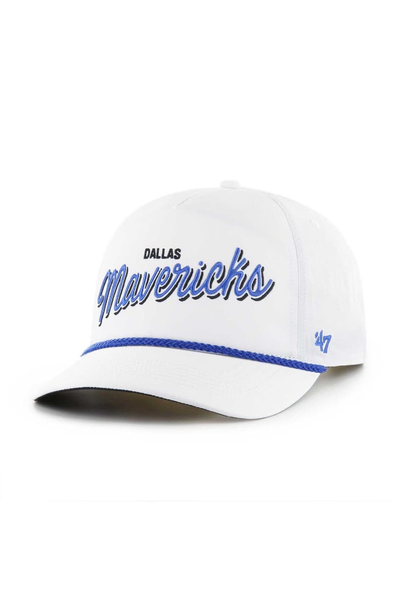 '47 Men's '47 White Dallas Mavericks Fairway Hitch brrr Adjustable Hat, Main, color,