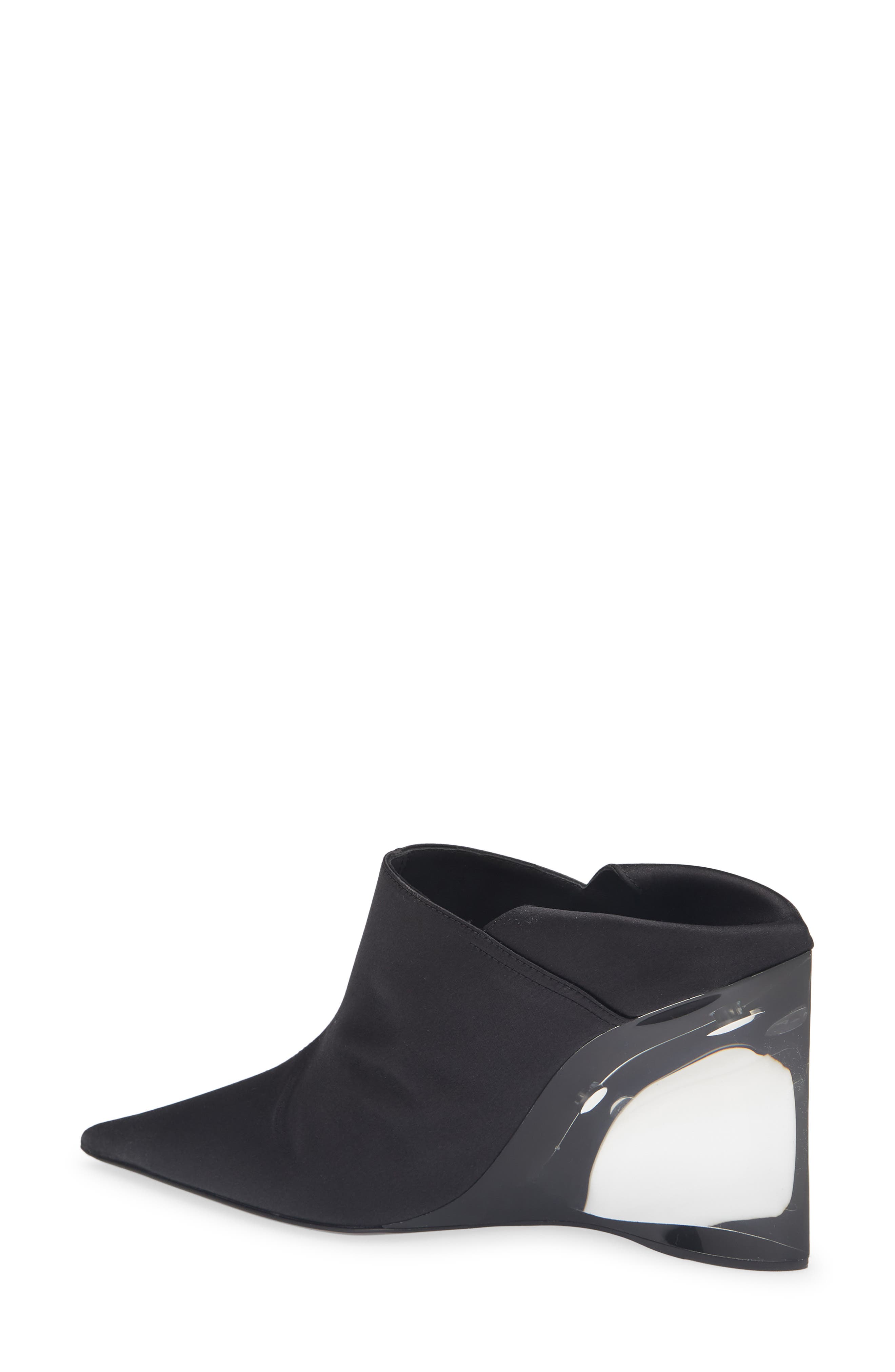 Alaïa Acrylic Wedge Mule, Alternate, color, Noir