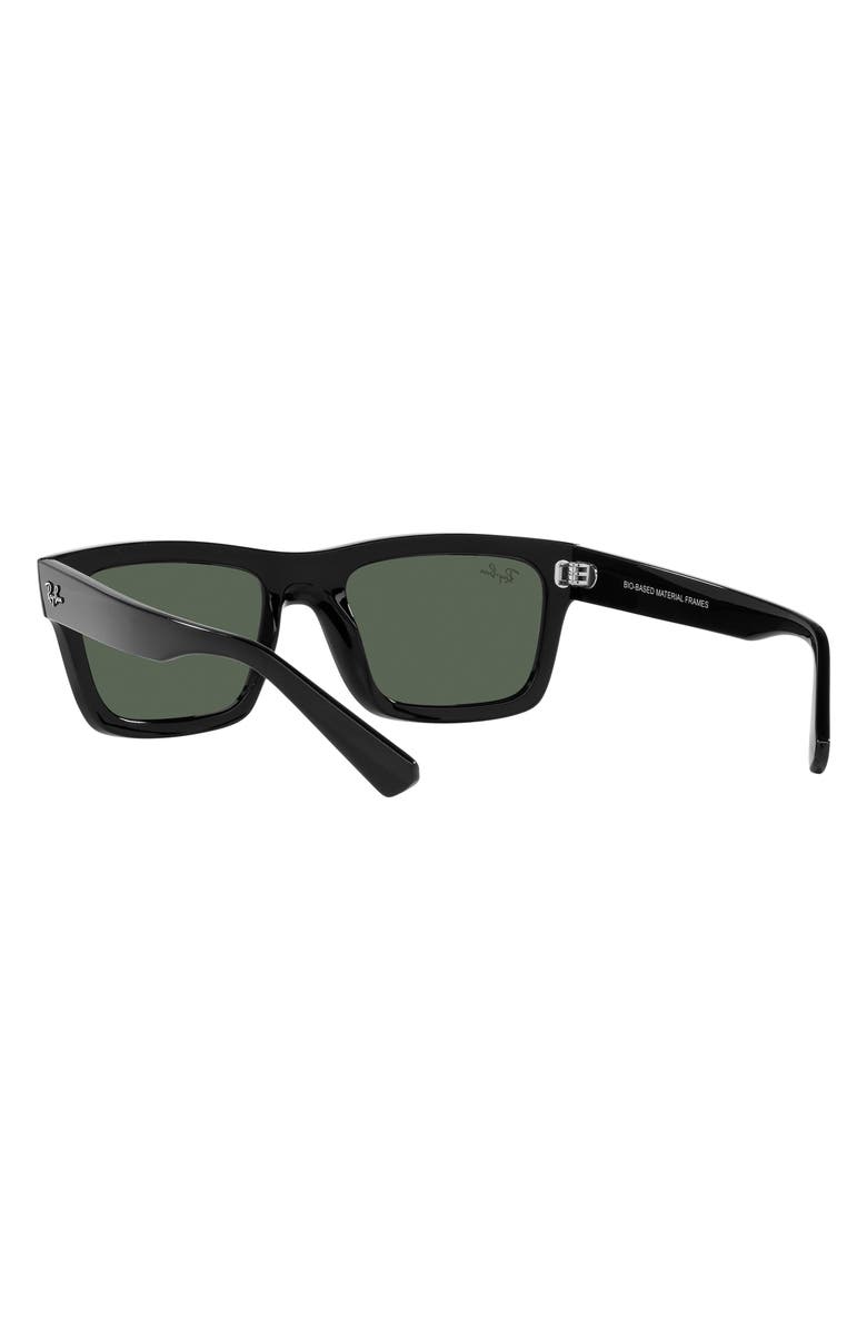 Ray-Ban Warren 57mm Rectangular Sunglasses, Alternate, color, Black