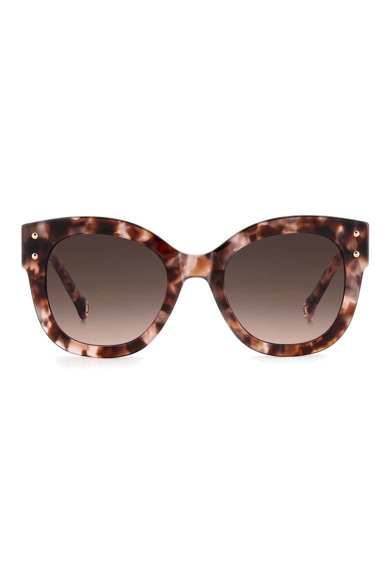 HER 0410/S 52mm Square Sunglasses, Main, color, PEACH HAVANA/ BROWN SF