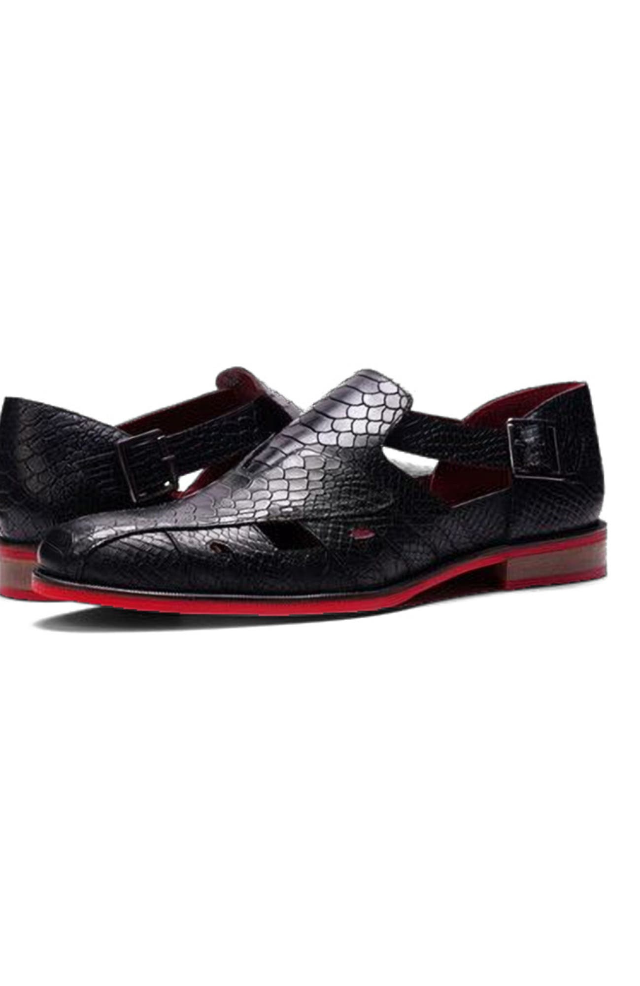 CARLOS SANTANA Aura Fisherman Sandal, Alternate, color, Black Leather