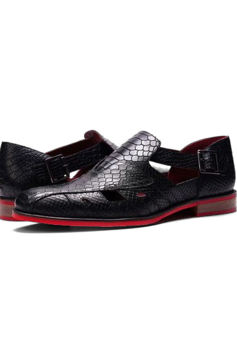 CARLOS SANTANA Aura Fisherman Sandal, Alternate, color, Black Leather