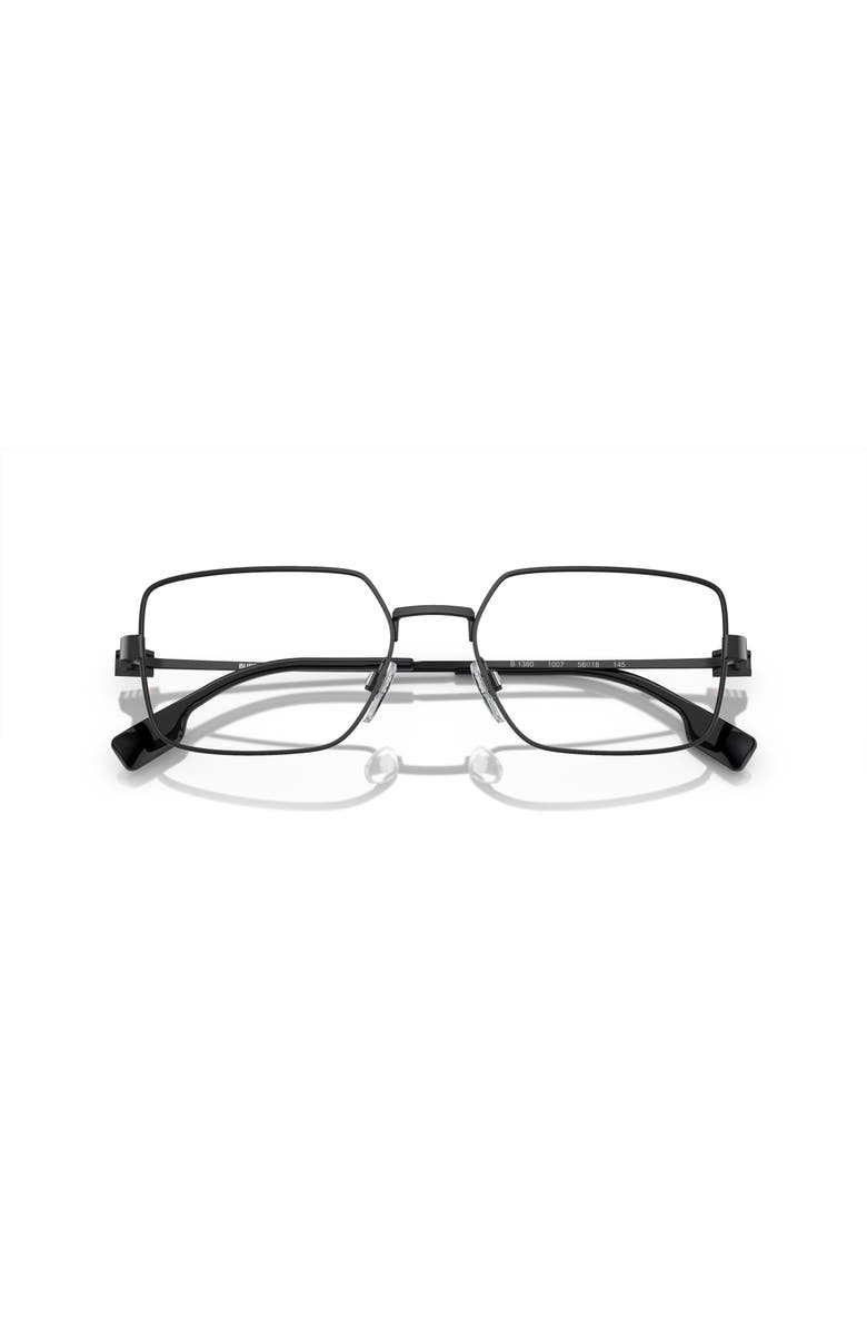 Burberry 56mm Rectangle optical glasses, Alternate, color, Black
