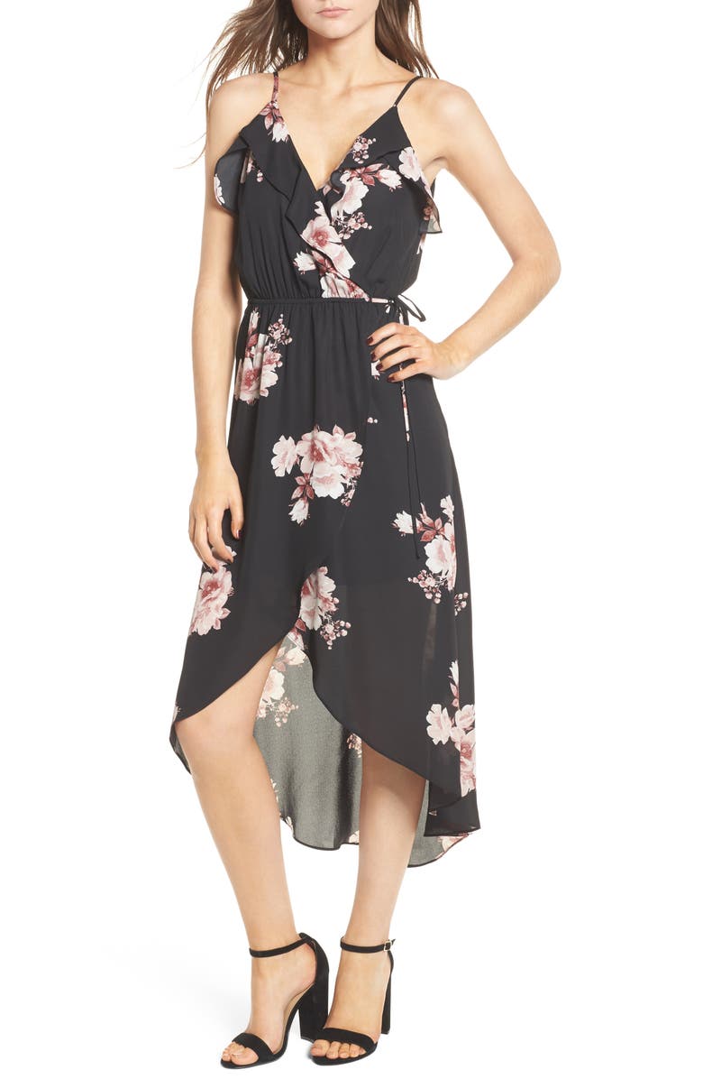 Soprano Ruffle Surplice Dress, Main, color,