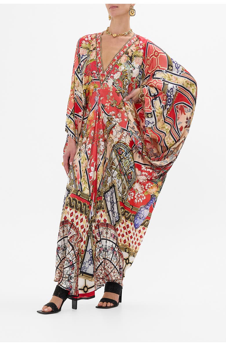 Camilla T Shape Long Kaftan Lisboa Luxe, Alternate, color, 