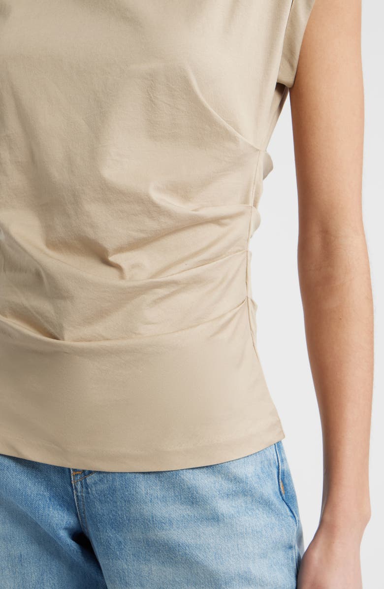 BOSS Epka Strong Shoulder Jersey Top, Alternate, color, Pumice