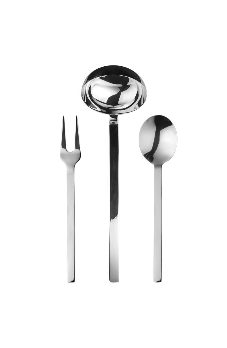 Mepra Stile By Pininfarina Serving Set - 3 Pieces, Main, color, Silver