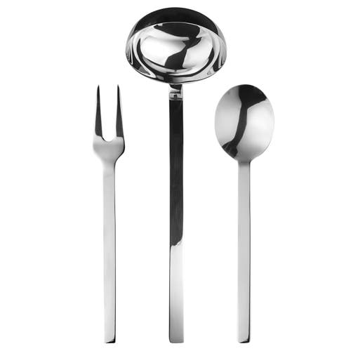 Mepra Stile By Pininfarina Serving Set In Silver
