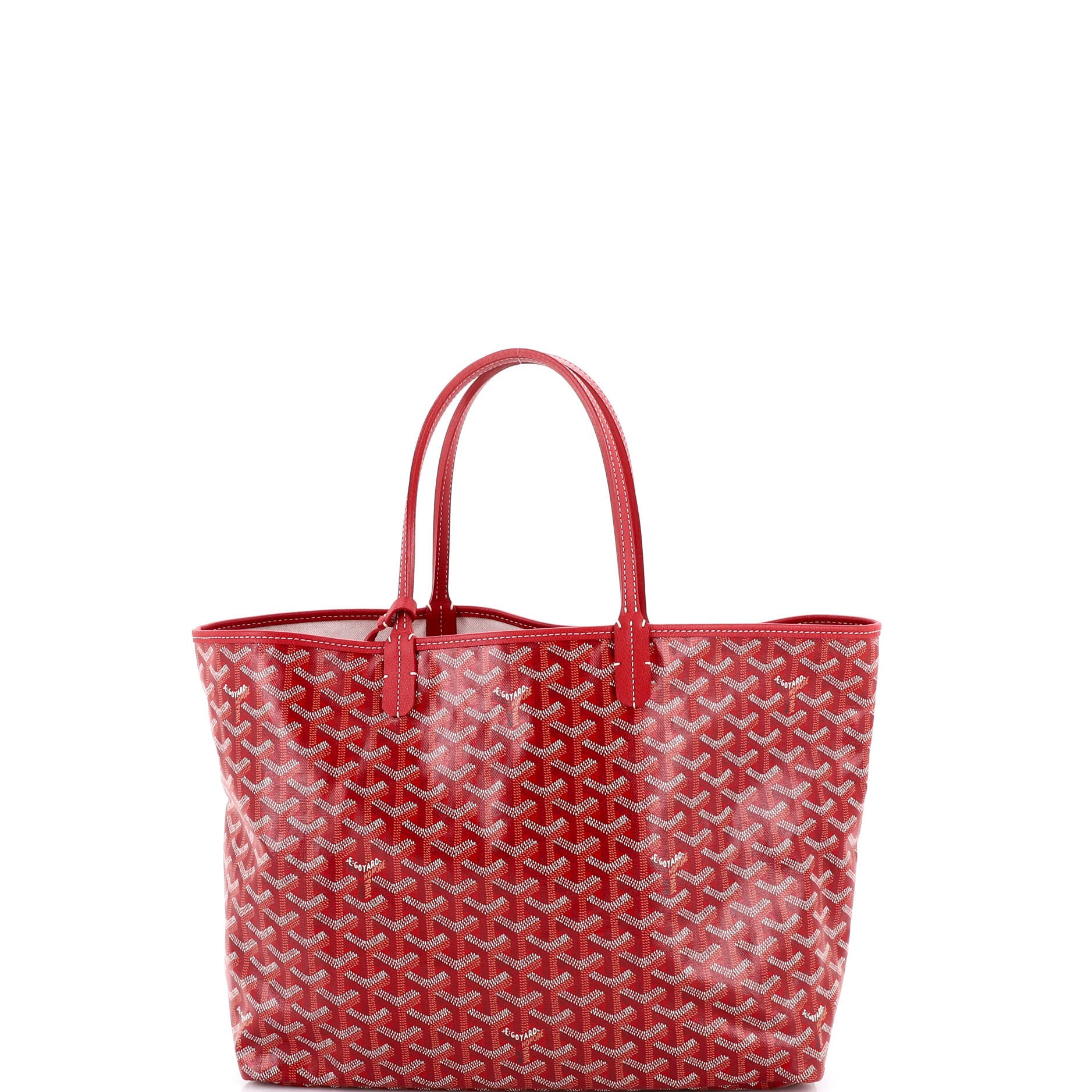 Pre-Owned Goyard Saint Louis Tote Coated Canvas PM, Main, color, Red
