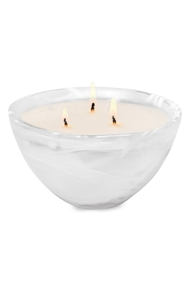 Kosta Boda Contrast Candle, Main, color, White