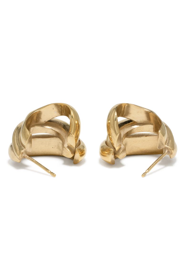 Dollop Hoop Earrings, Alternate, color, 18CT GOLD PLATED