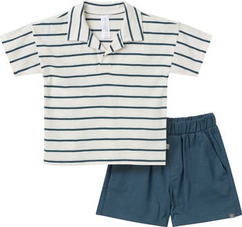 Johnny Collar Shirt and Shorts Set