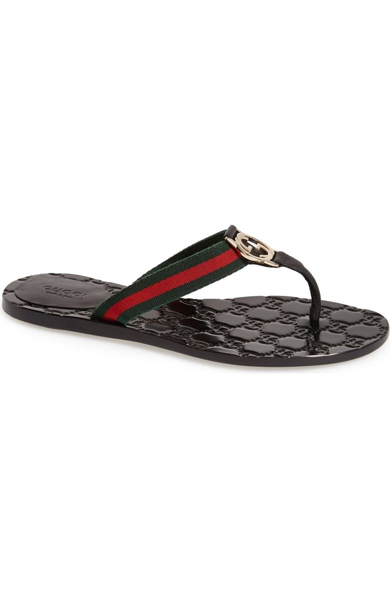 Gucci GG Logo Flip Flop, Main, color,