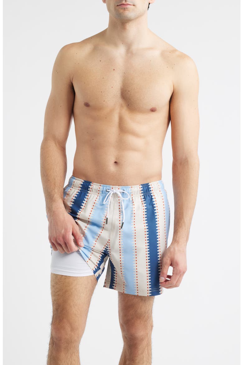 Strike A Match Swim Trunks, Alternate, color, BLUE