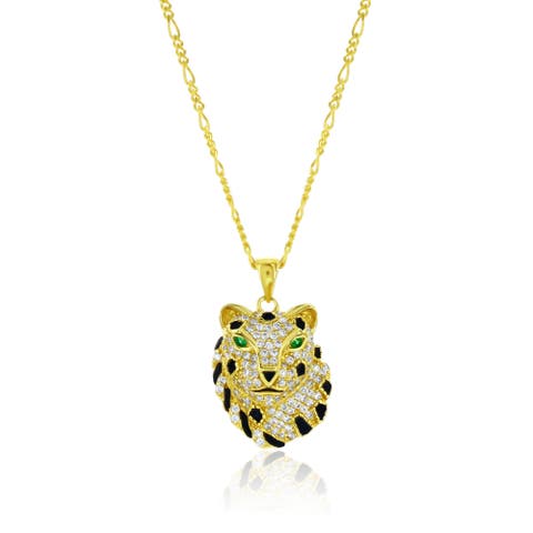 Crystal Tiger Pendant Necklace