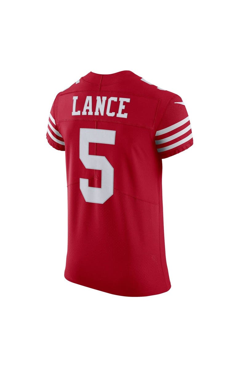 Nike Men's Nike Trey Lance Scarlet San Francisco 49ers Vapor Elite Jersey, Alternate, color,