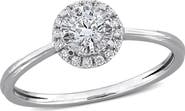 Julianna B. Lab-Grown Diamond Halo Engagement Ring 18k
