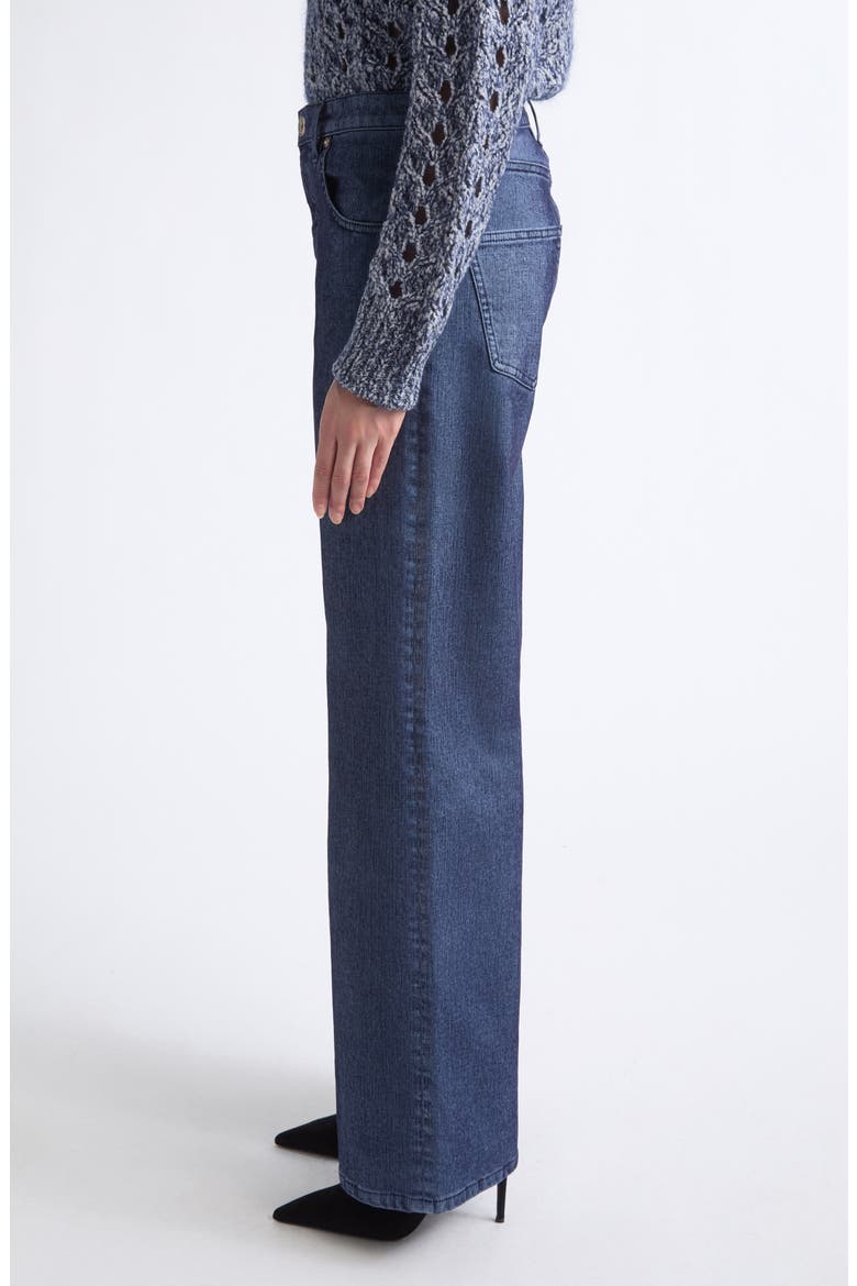 Pleated Wide Leg Jeans, Alternate, color, 11 BLUE