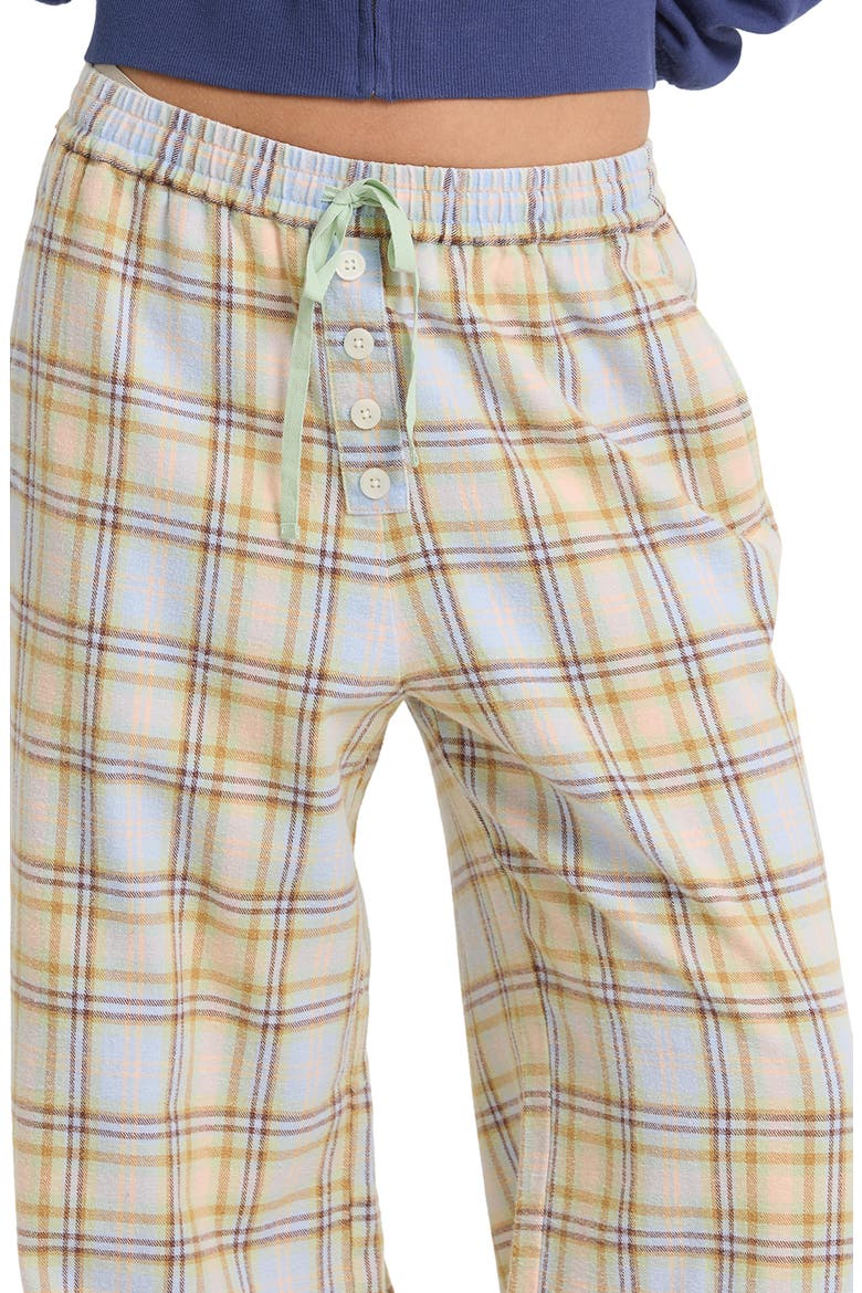 Coastal Breeze Flannel Wide Leg Pants, Alternate, color, CORNFLOWER