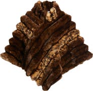 La Fiorentina Channeled Leopard Spot Faux Fur Capelet