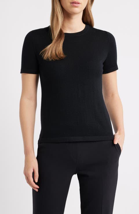 Luxe Washable Short Sleeve Wool Sweater