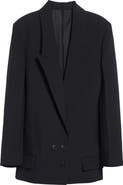 Victoria Beckham Elongated Lapel Detail Double Breasted Jacket