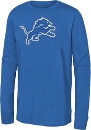 Outerstuff Youth Blue Detroit Lions Primary Logo Long Sleeve T-Shirt