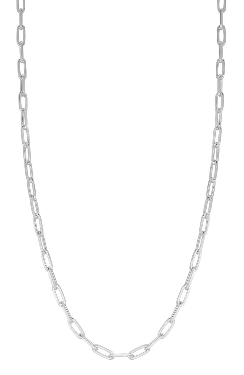 Yield of Men Men's Sterling Silver 3mm Paper Clip Chain Necklace, Main, color, 