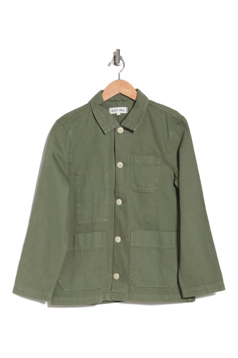 Britt Work Recycled Cotton Jacket, Alternate, color, SAGE