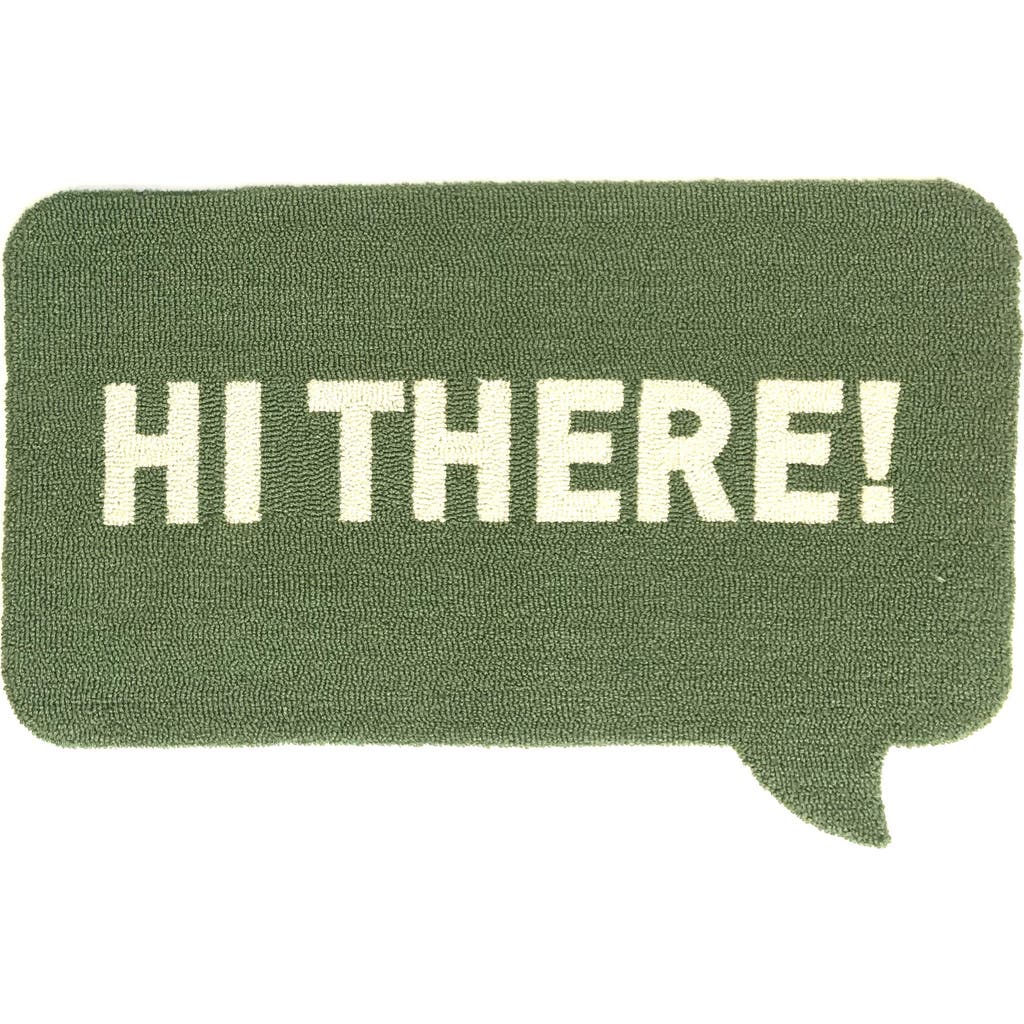 R16 Home Hi There Doormat In Green White