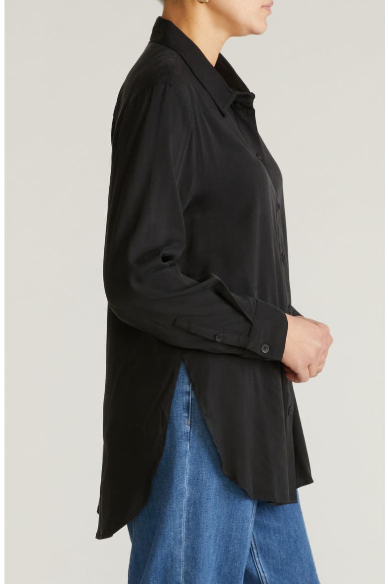 Cooling Oversize Button-Up Shirt, Alternate, color, BLACK