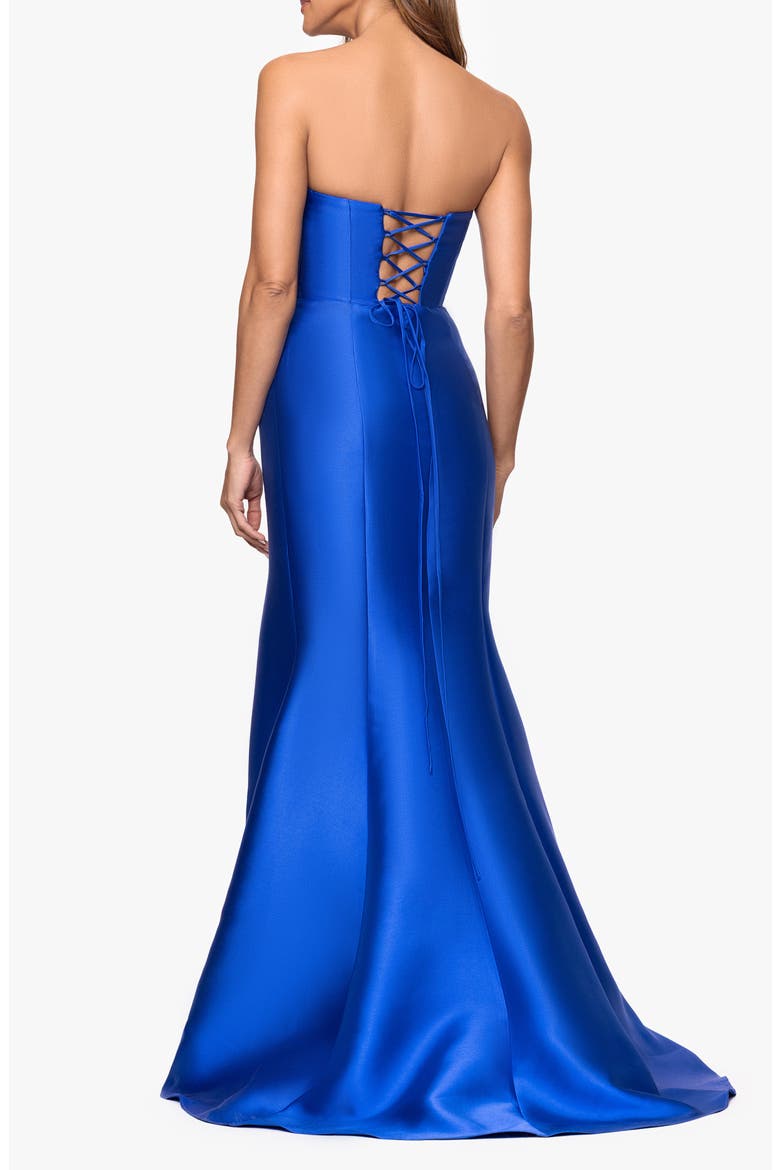 Strapless Mikado Mermaid Gown, Alternate, color, ROYAL