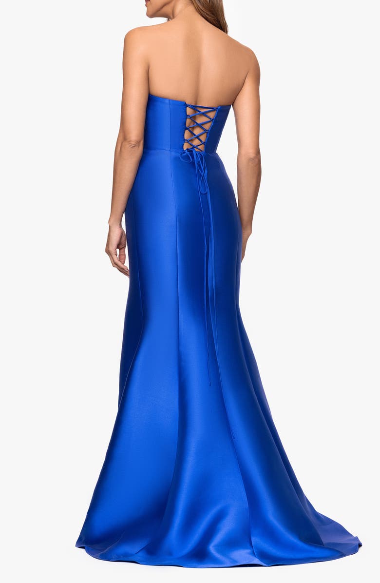 Betsy & Adam Strapless Mikado Mermaid Gown, Alternate, color, 