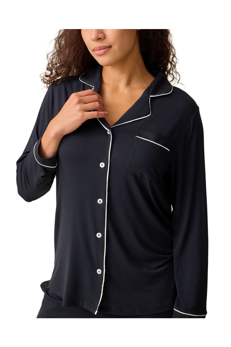 Clea Long Sleeve Pajama Set, Alternate, color, Black