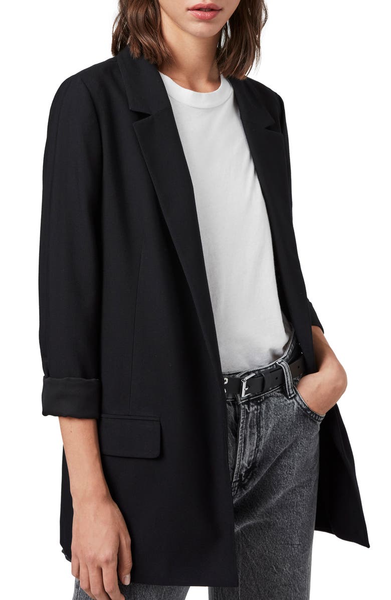 AllSaints Aleida Open Front Blazer, Alternate, color, 