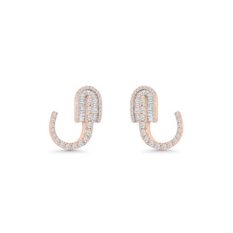 U Huggie Baguette Earrings