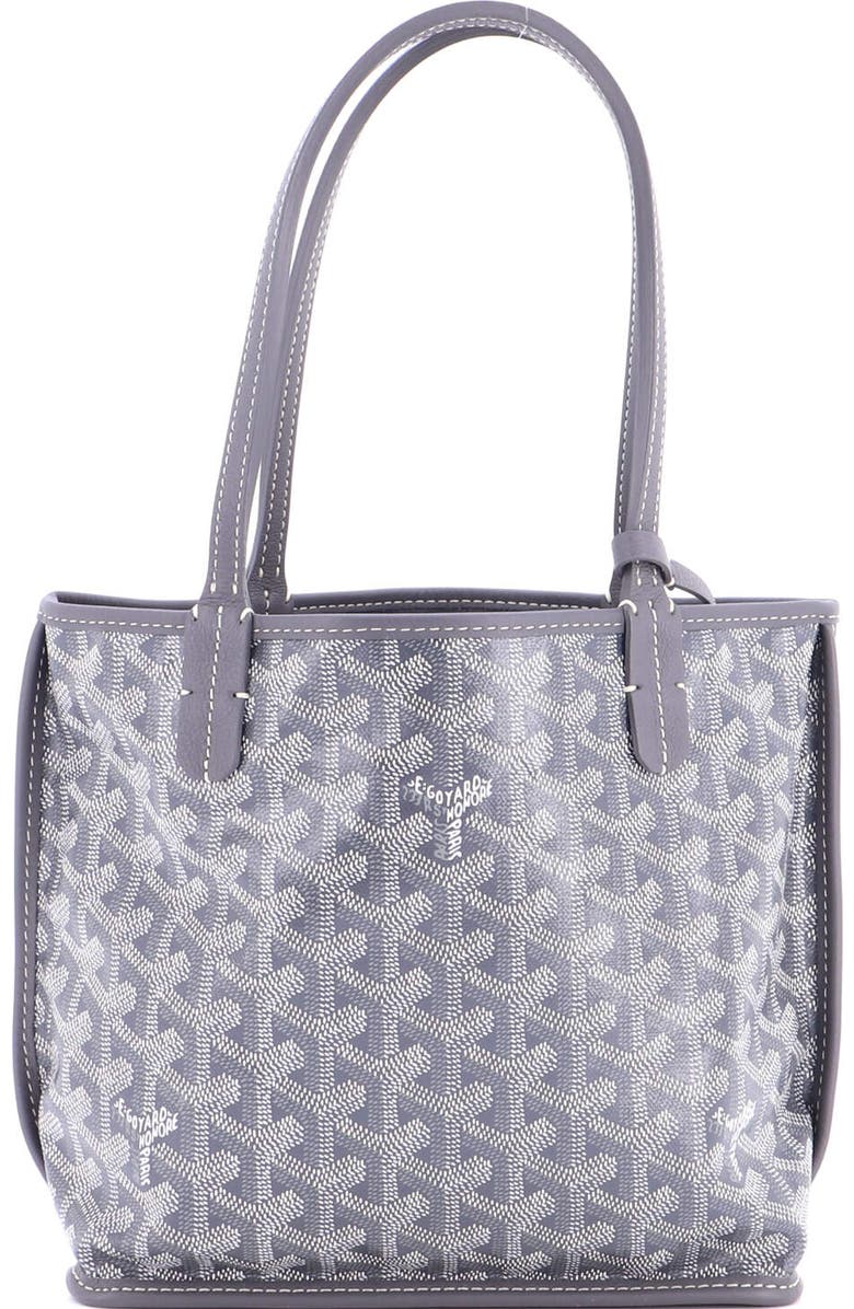 Pre-Owned Goyard Anjou Reversible Tote Coated Canvas Mini, Alternate, color, Gray