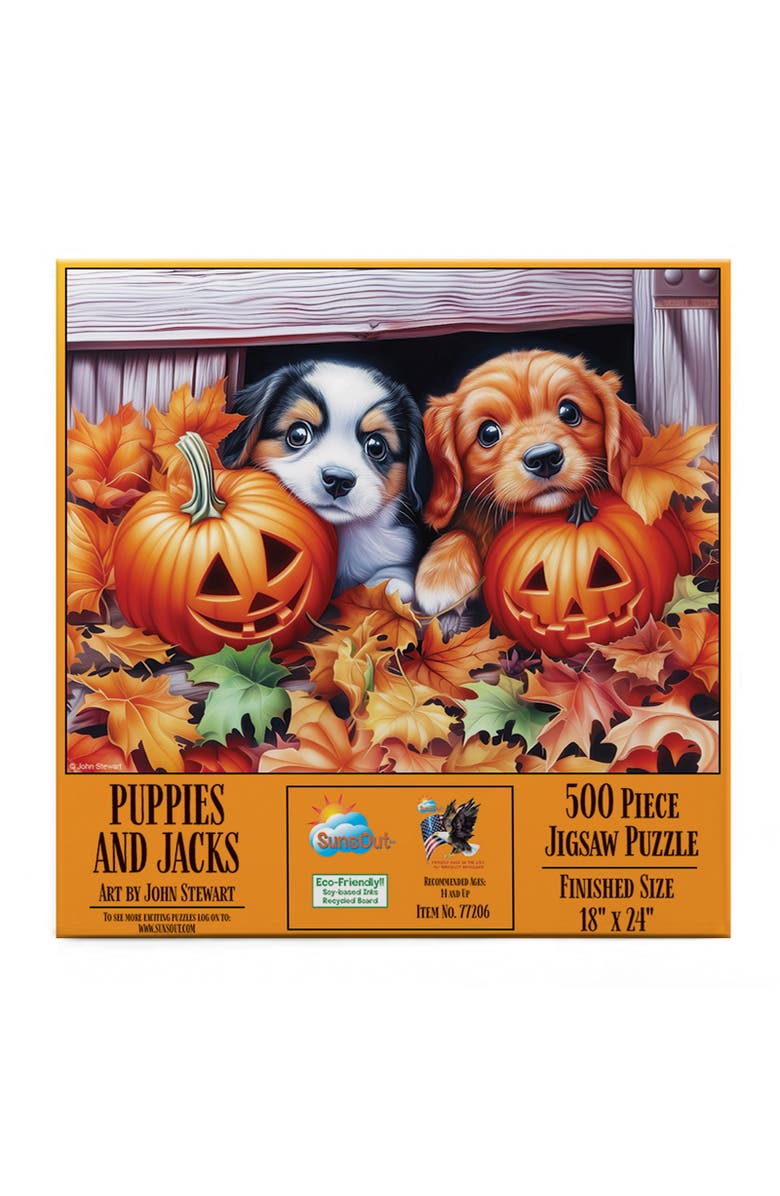 Sunsout Puppies and Jacks 500 piece Jigsaw Puzzle for Adults, Alternate, color, Multicolor