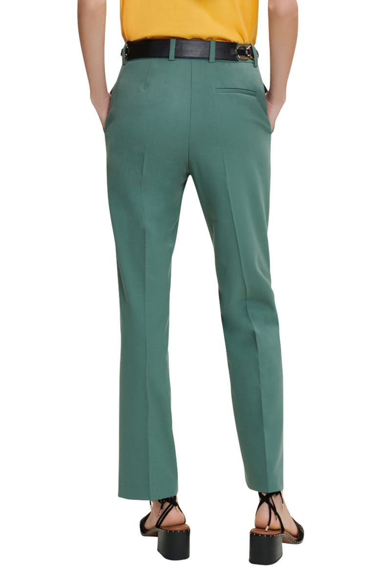 Pillette Belted Pleat Front Pants, Alternate, color, GREEN
