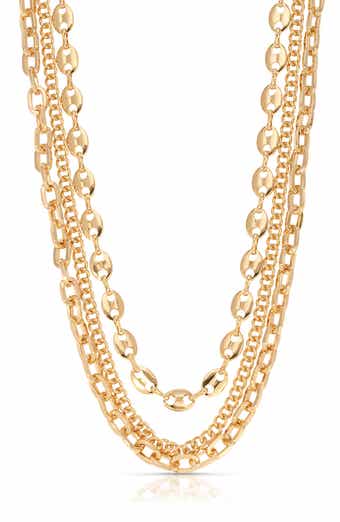 Triple Mixed Chain Necklace