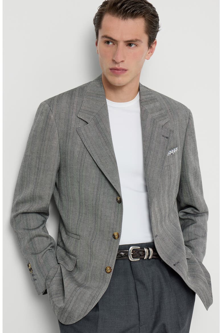 Chevron blazer, Alternate, color, Medium Grey