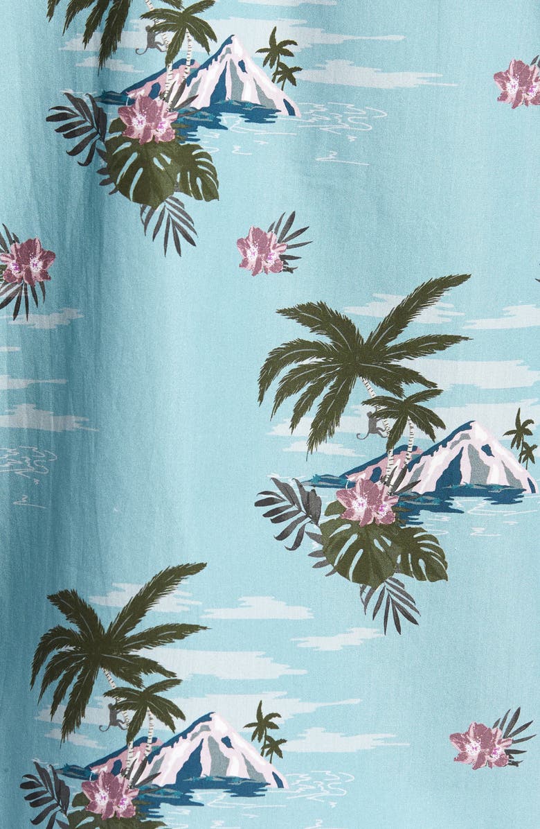 Ted Baker London Slim Fit Tropical Pattern Sport Shirt, Alternate, color,