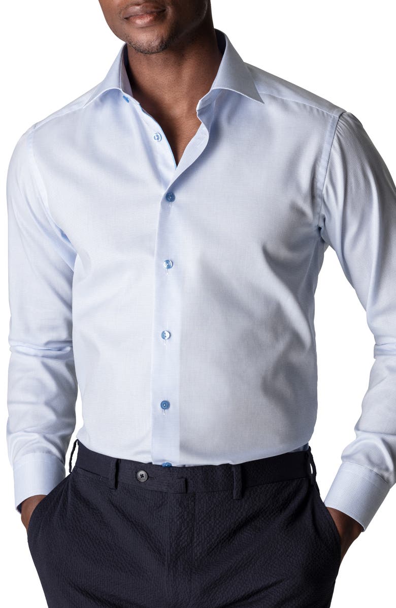 Eton Contemporary Fit Dress Shirt, Main, color, Blue