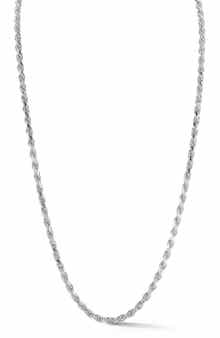 Yield of Men Men's Sterling Silver Rope Necklace