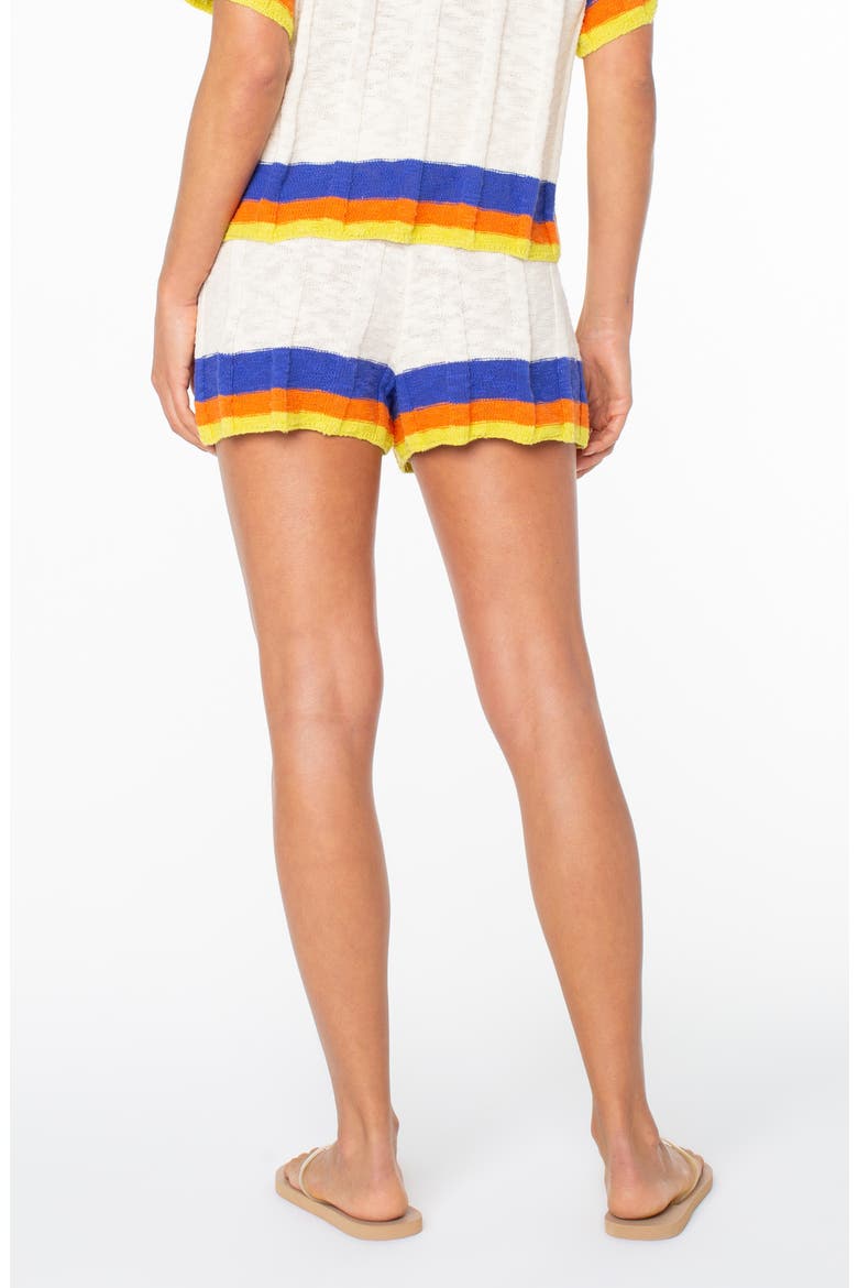 Cabana Club Stripe Cotton Drawstring Shorts, Alternate, color, DEW