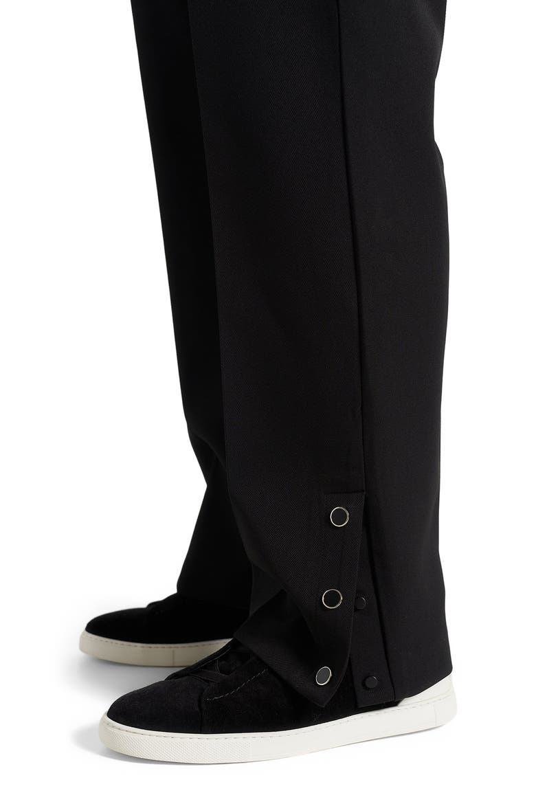 Boris Relaxed Fit Tailored Button Cuff Trousers, Alternate, color, Black