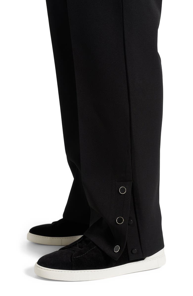 Manière De Voir Boris Relaxed Fit Tailored Button Cuff Trousers, Alternate, color, Black
