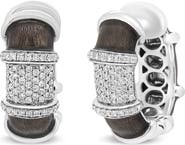 Haus of Brilliance 18K Gold Over Silver 5/8 Cttw Diamonds Huggie Hoop Earrings