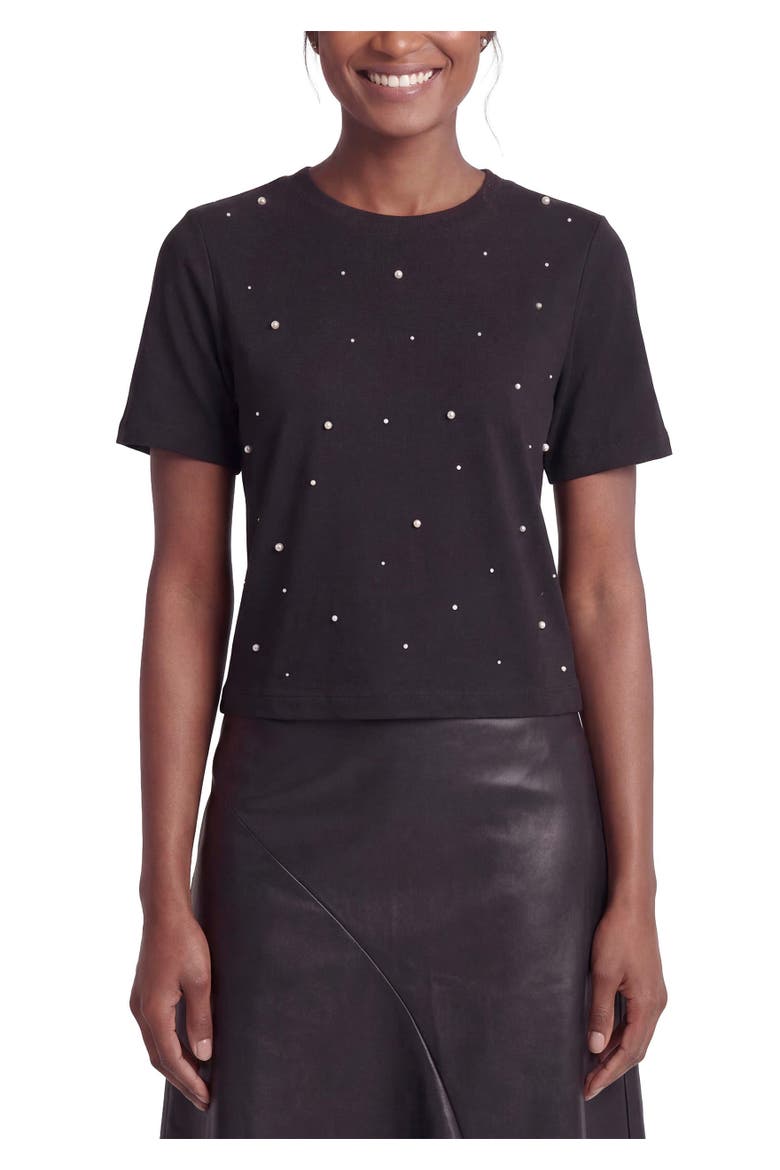 Pearl Knit Top, Alternate, color, Black